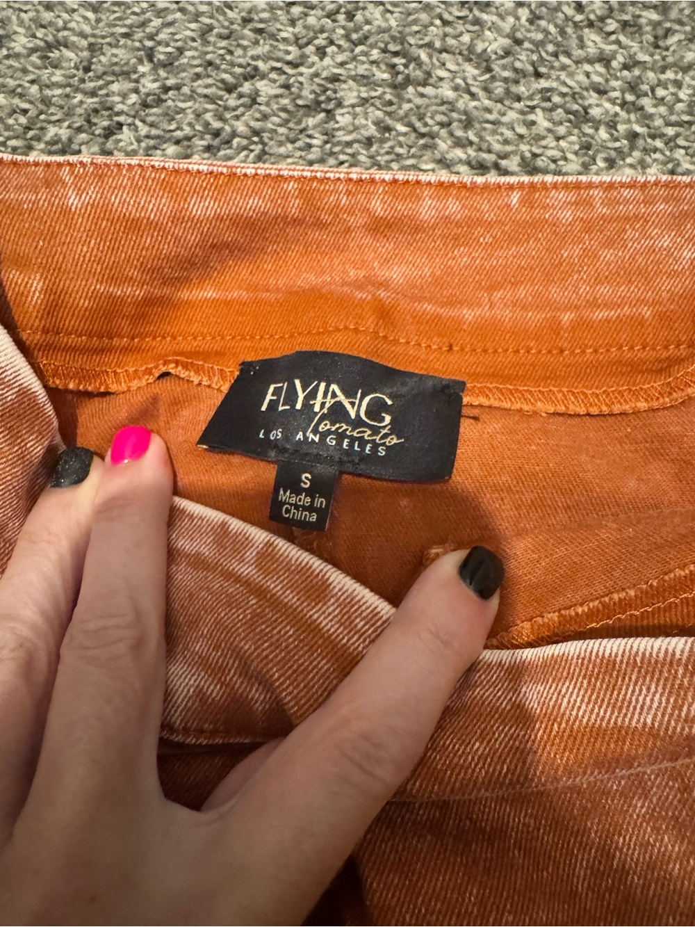 Flying Tomato Washed Rust Orange Ruffle Skort - Picture 2 of 2